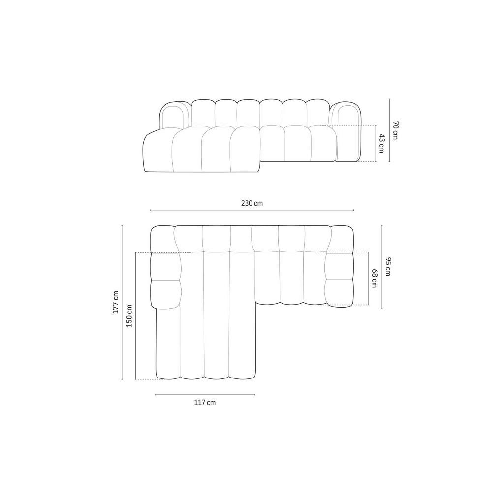 Thumbnail - Micadoni Ecksofa, Terra cotta, Textil, 3-Sitzer, L-Form, 230x177 cm, Hergestellt in Europa, Wohnzimmer, Sofas & Couches,...