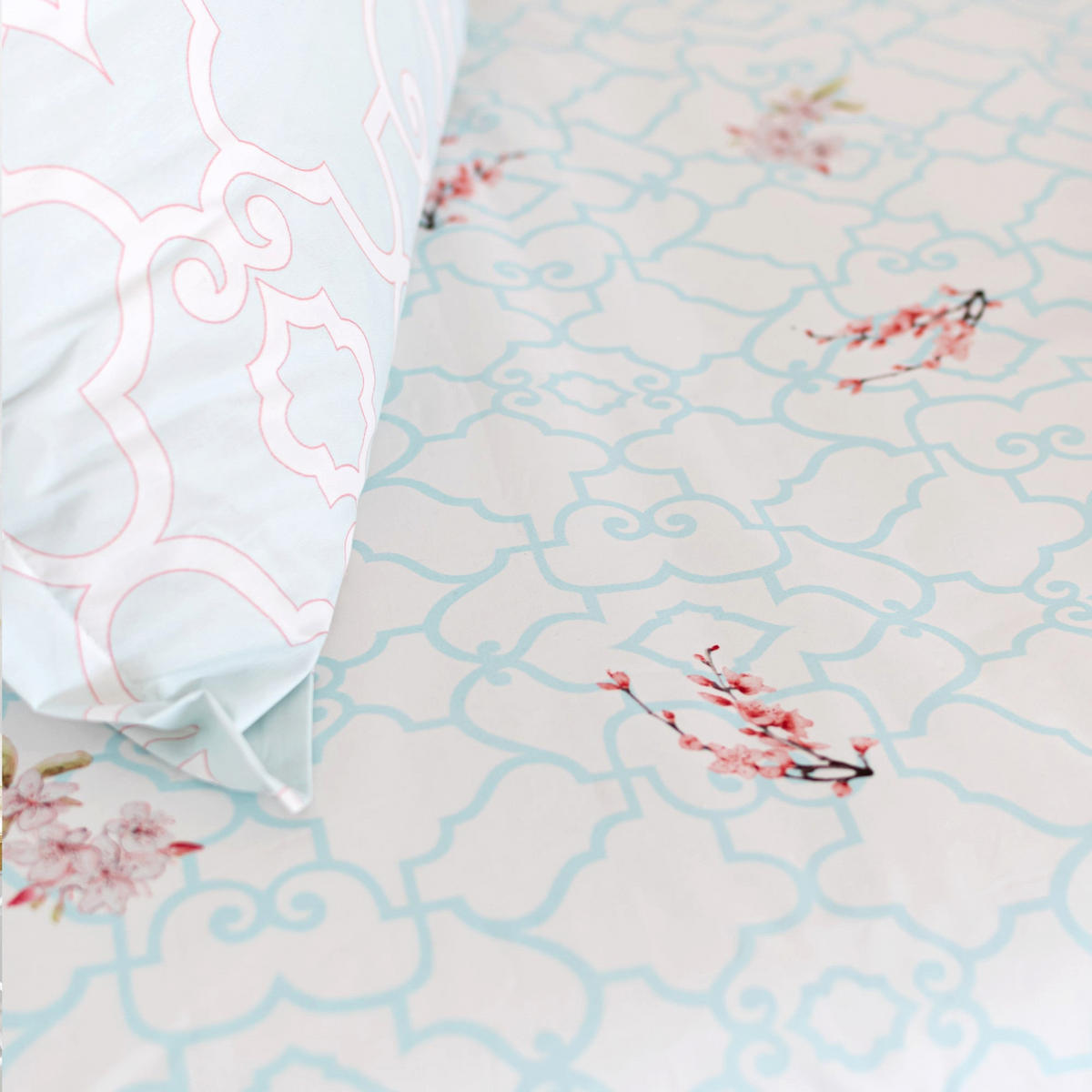 SPANNBETTLAKEN Sakura 105x200x32 cm (Bett 105) - Multicolor, Textil (105/200cm) - Happy Friday
