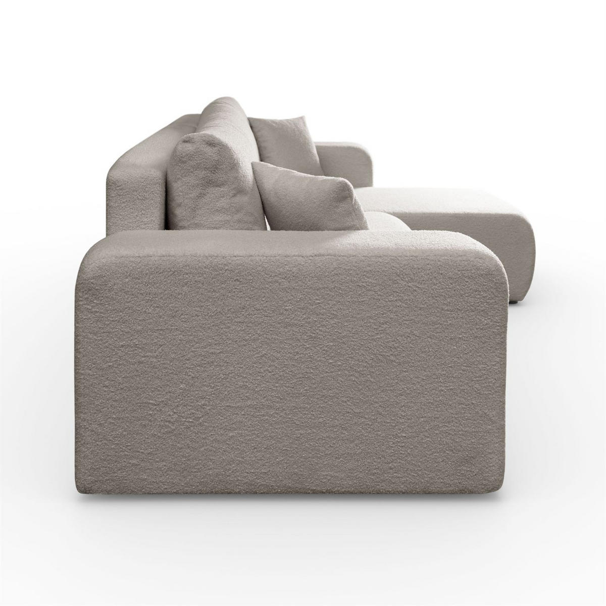 ECKSOFA VESPO L mit Schlaffunktion und Bettkasten - Creme, Textil (247/143cm) - Lookway