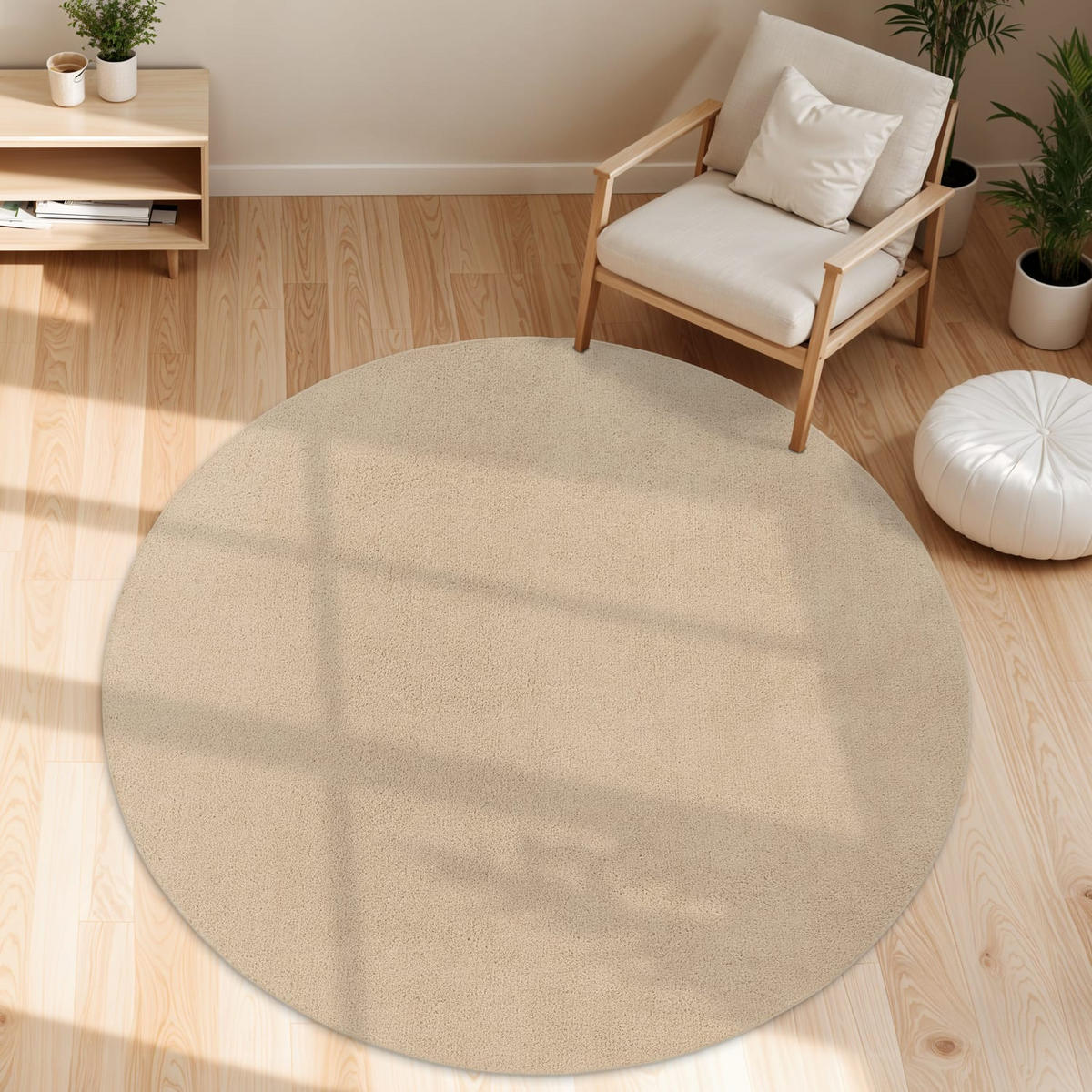 KURZFLORTEPPICH 80/80 cm Cadiz 630 - Sandfarben, Kunststoff (80/80cm) - Paco Home