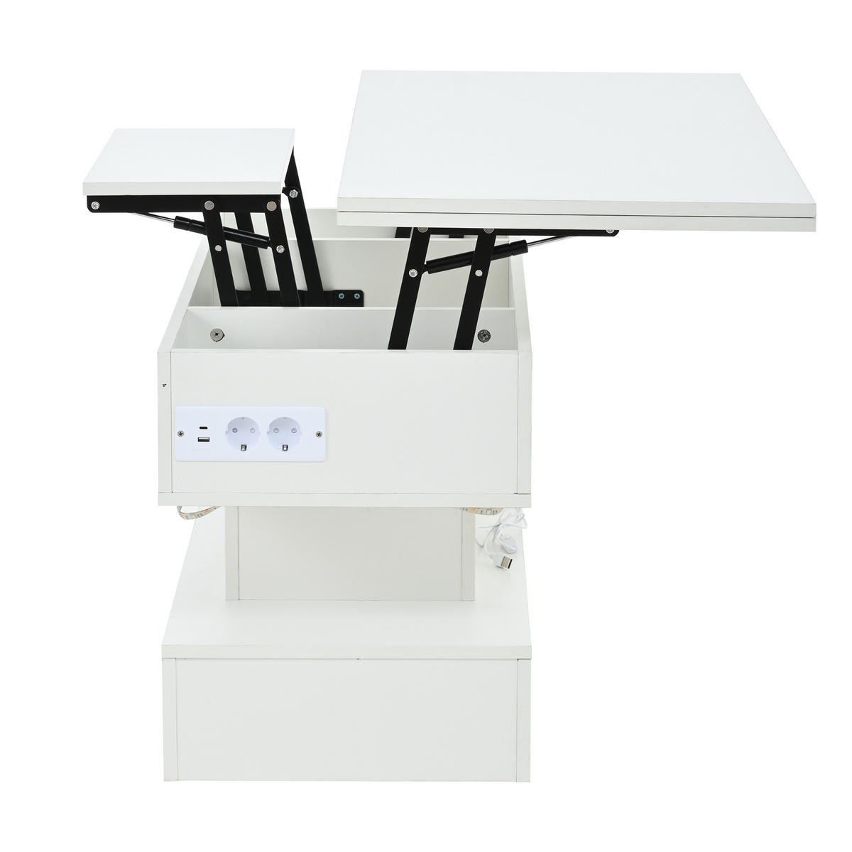 COUCHTISCH Weiß - Weiß, Holzwerkstoff (100/50/51.5cm)