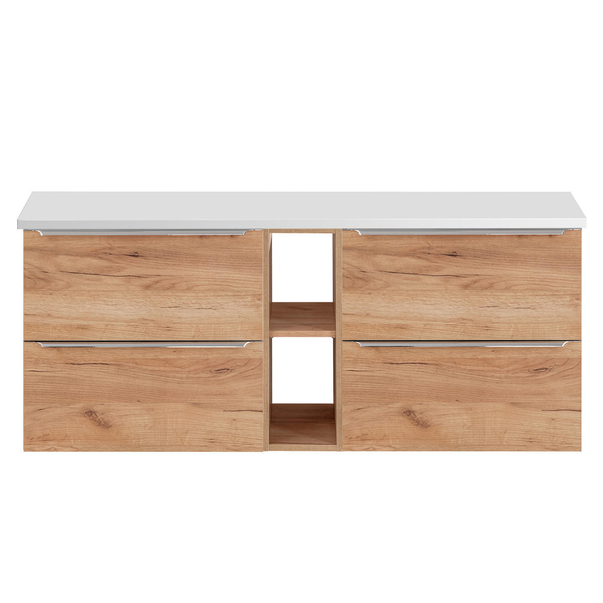 WASCHTISCHUNTERSCHRANK 140.4cm April Holz - Braun, Holzwerkstoff (140.4/59/46cm) - Petits-meubles