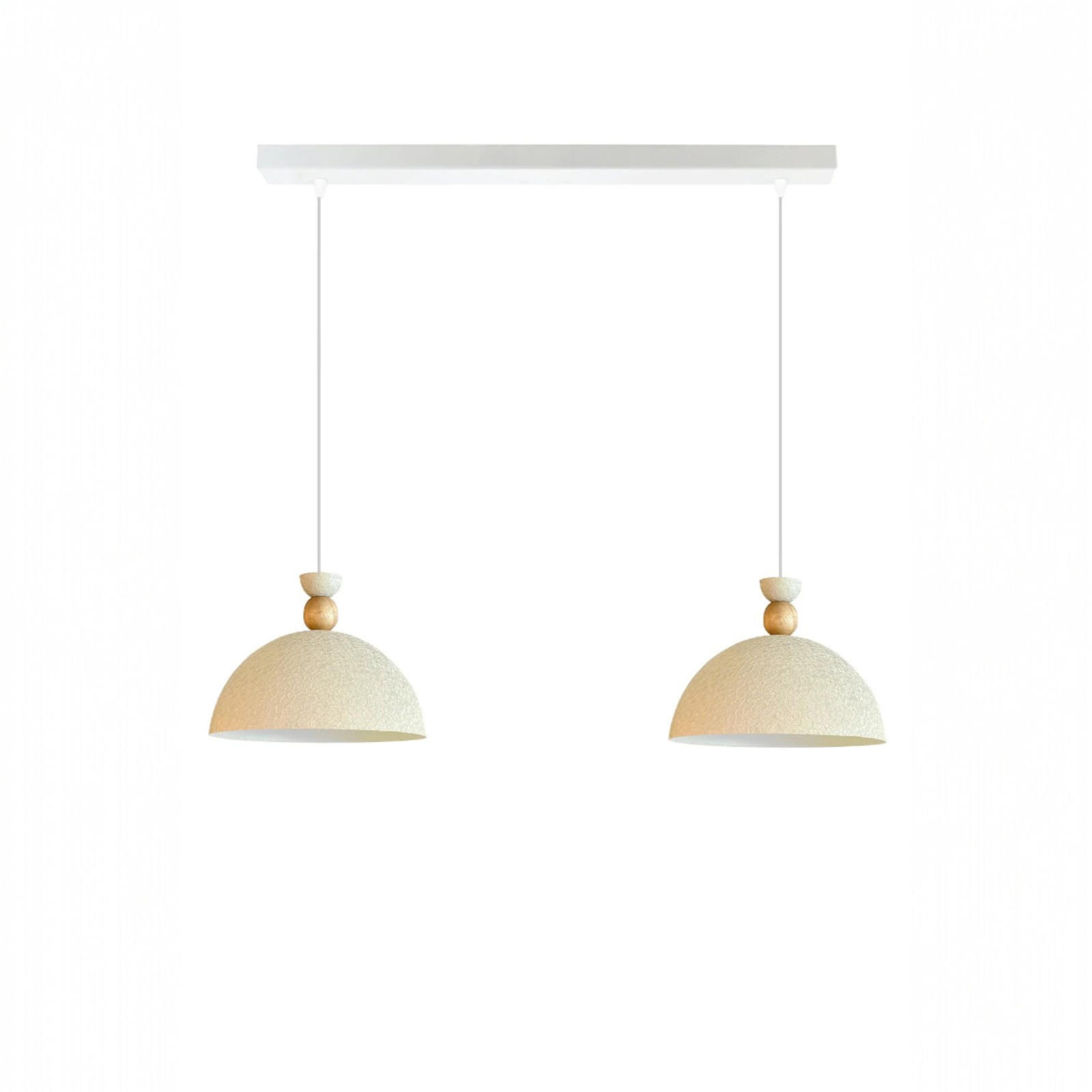 PENDELLEUCHTE Achsduo 2-tlg - Weiß, Metall (30/30/20cm) - Bamyum