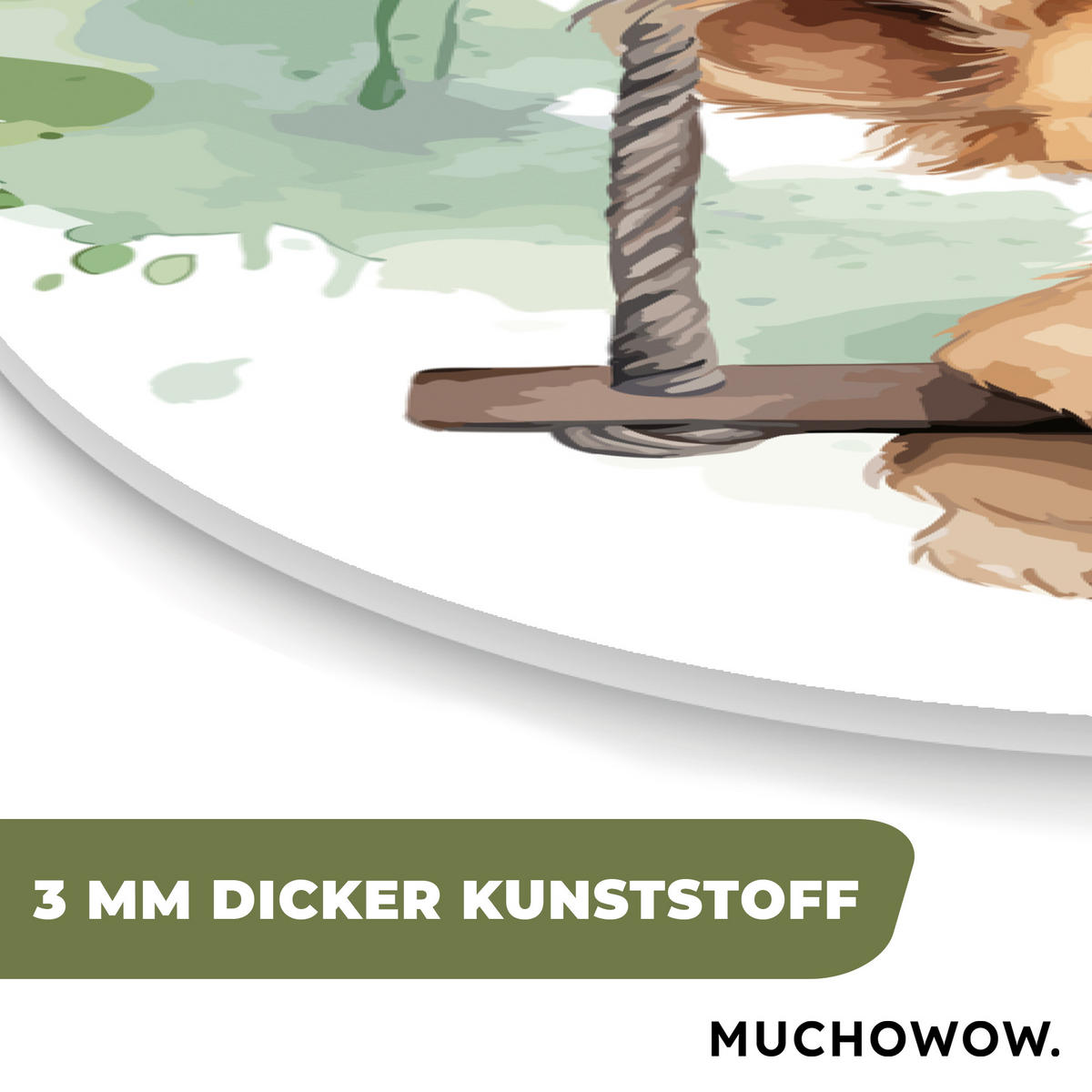 WANDBILD Löwe - Tier - Kinder - Dschungel 40x60 cm - Hellbraun, Kunststoff (40/60cm) - MuchoWow
