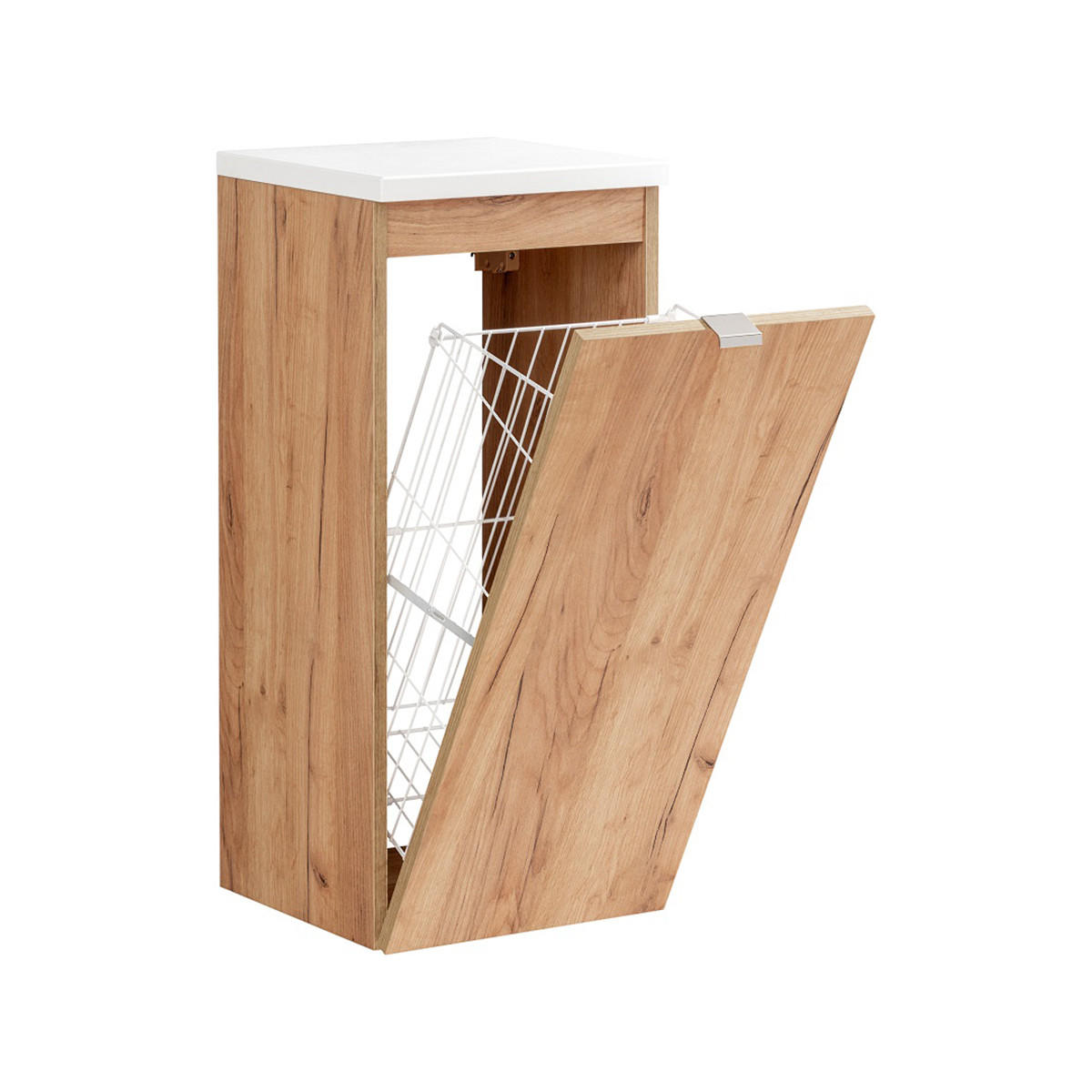 HÄNGESÄULE April Holz und Weiß - Weiß, Holzwerkstoff (35.4/80/35cm) - Petits-meubles