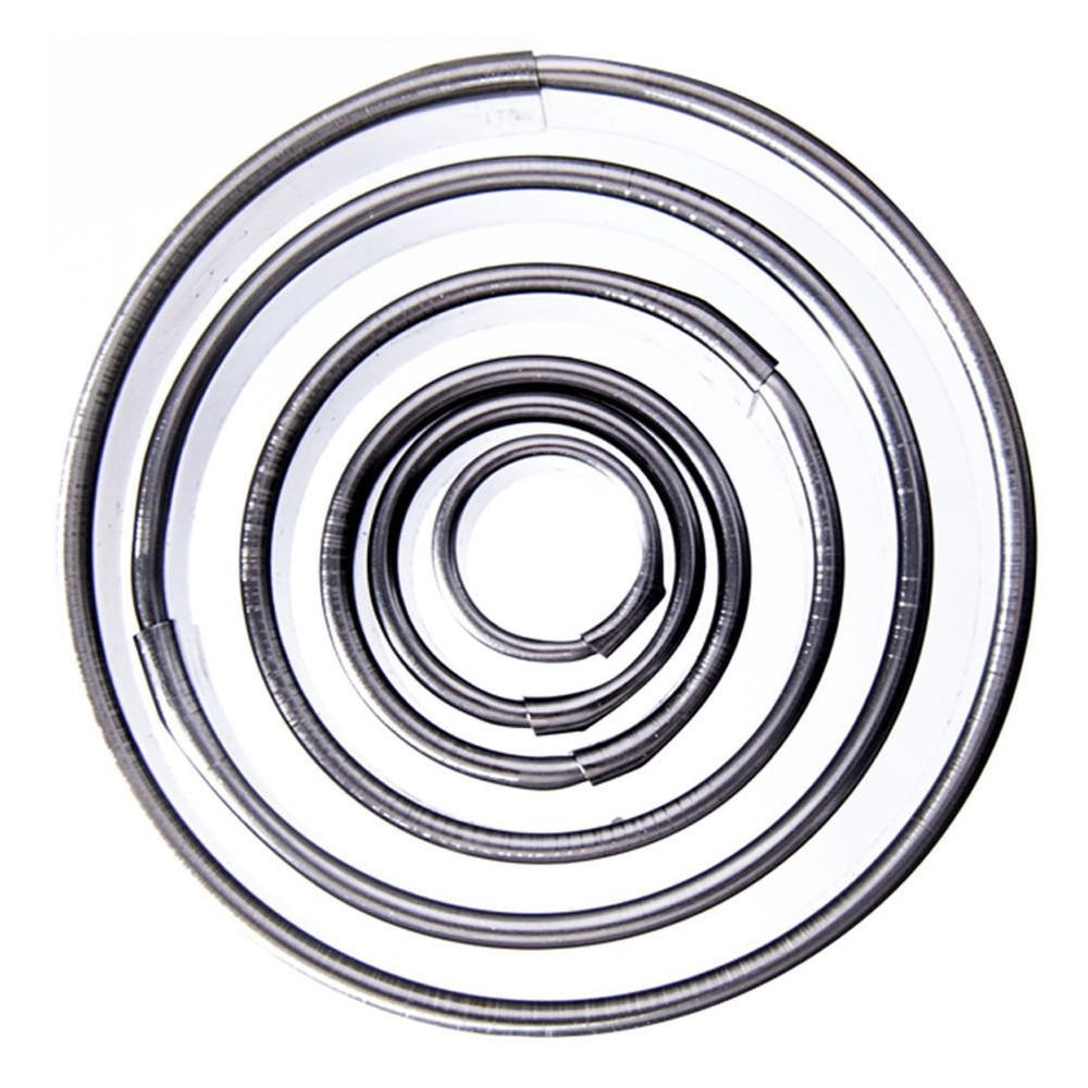 AUSSTECHFORM-SET Kreise 5-teilig Silber - Silberfarben, Metall (5.2/1.5/5.2cm) - Orion 