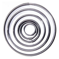 AUSSTECHFORM-SET Kreise 5-teilig Silber - Silberfarben, Metall (5.2/1.5/5.2cm) - Orion 