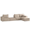 ECKSOFA Sande Xl In Alpine - Hellbraun, Holzwerkstoff/Textil (372/192cm) - Fun Möbel