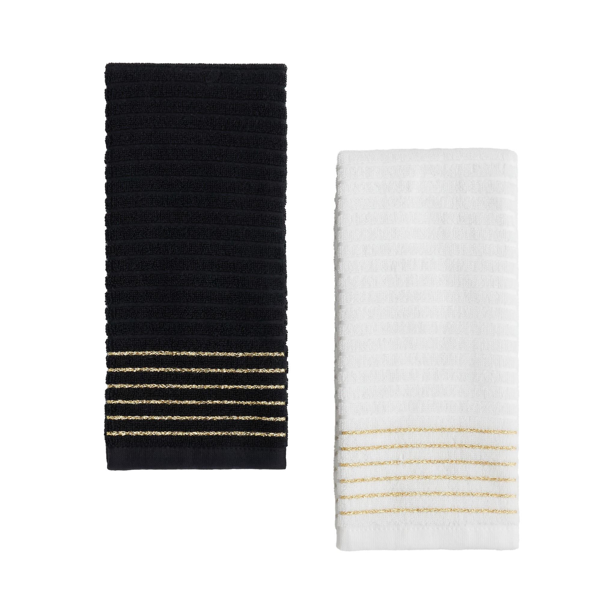 KÜCHENHANDTUCH-SET Desi (2er-Set) - Schwarz, Textil (40/60cm) - home&you