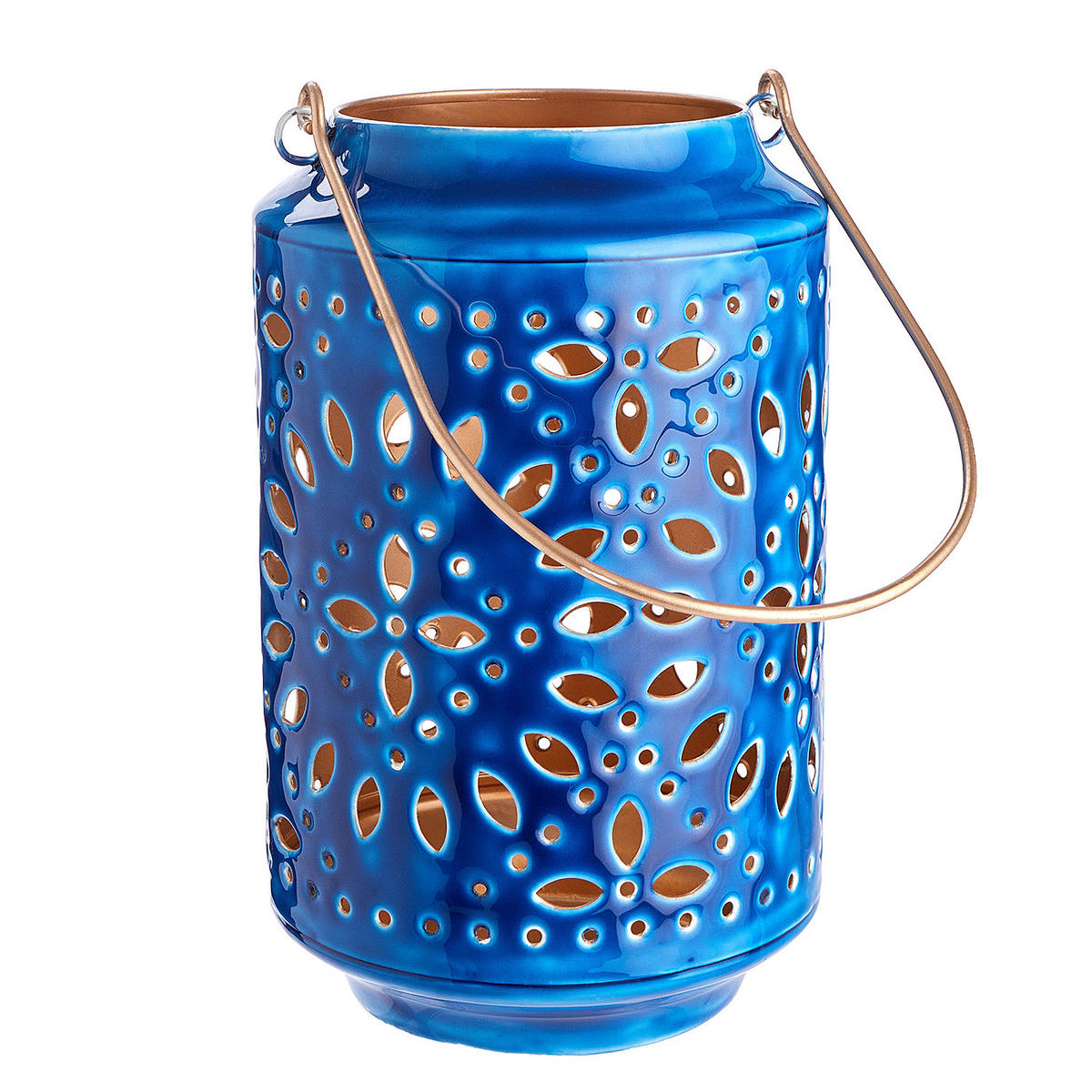 LATERNE Blue Marocco - Dunkelblau, Metall (16/25/16cm) - Butlers