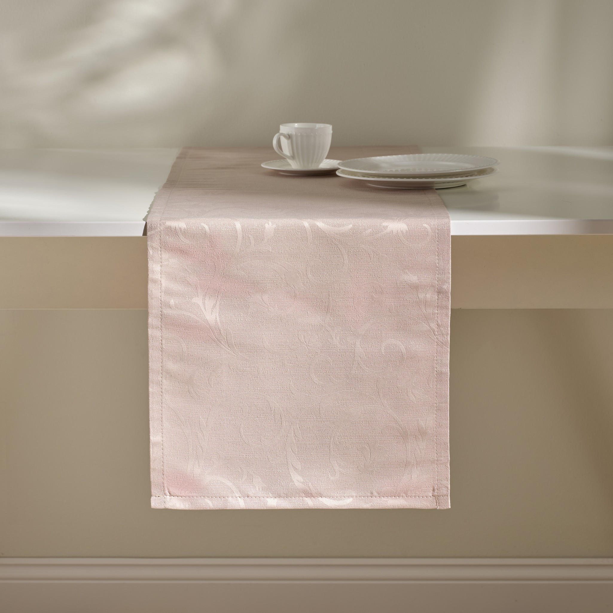 TISCHLÄUFER Avenis - Beige, Textil (180/35/1cm) - home&you