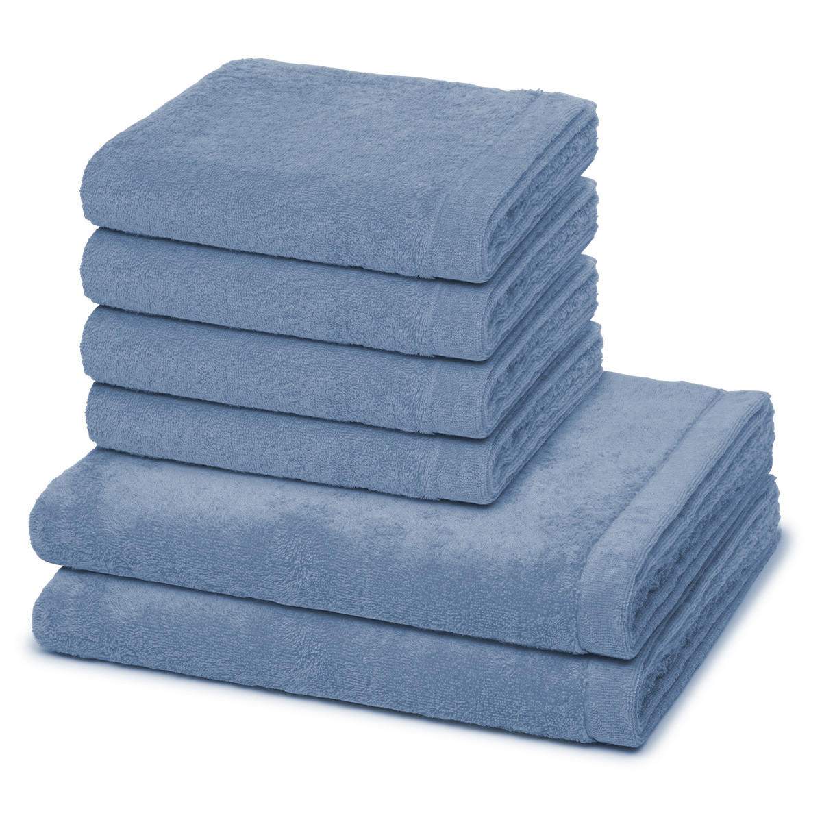 FROTTIERSET Lifestyle 6-teilig - Blau, Textil (50/100cm) - Cawoe