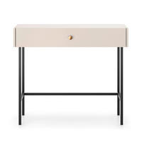 SCHMINKTISCH Divenos Greige 93 cm - Taupe/Goldfarben, Holzwerkstoff/Metall (39/93.2/79cm) - Selsey