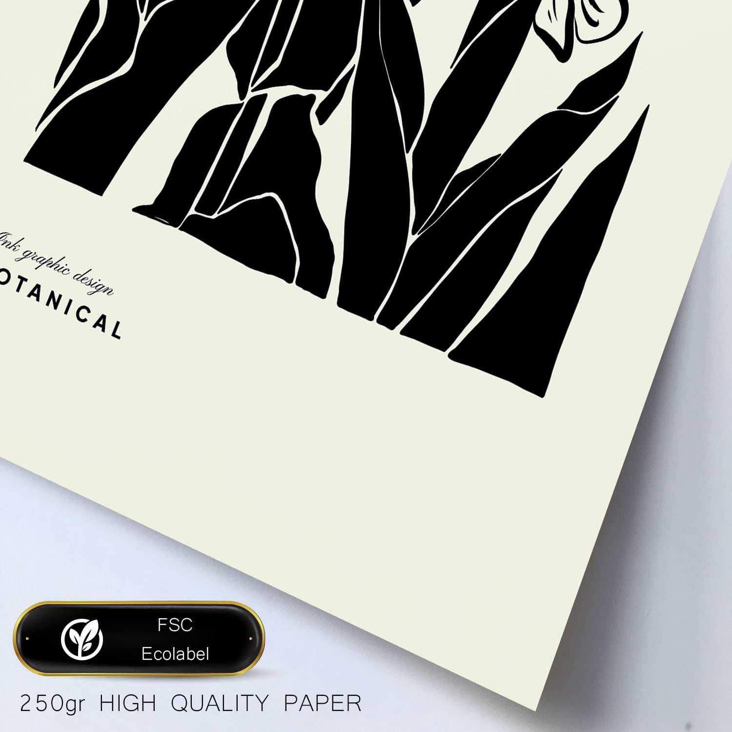 POSTER Set Mit 6 In Schwarzer Tinte Tropische Tinten Kunstdrucke Im Skizzenstil Für Innenarchitektur A3 & A4 Weißer Rahmen - Weiß, Papier (29/3cm) - Nacnic