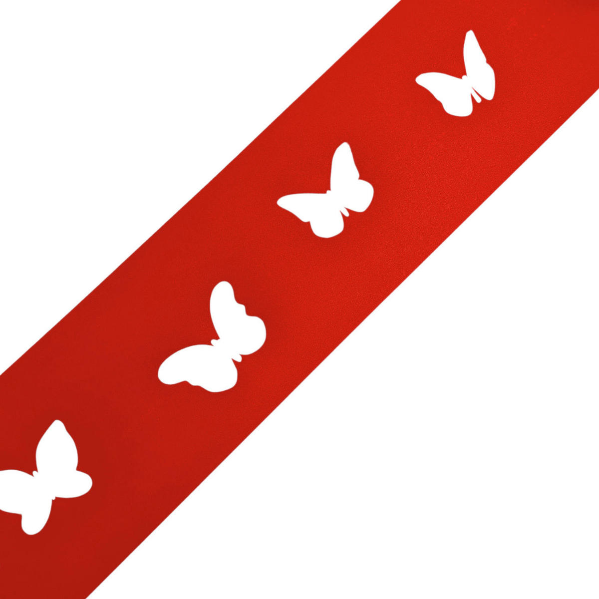 SICHTSCHUTZSTREIFEN zaun|zu PREMIUM dekor Schmetterlinge Sichtschutz Rot 2,55m - Rot, Kunststoff (255/19cm) - ZAUN|ZU