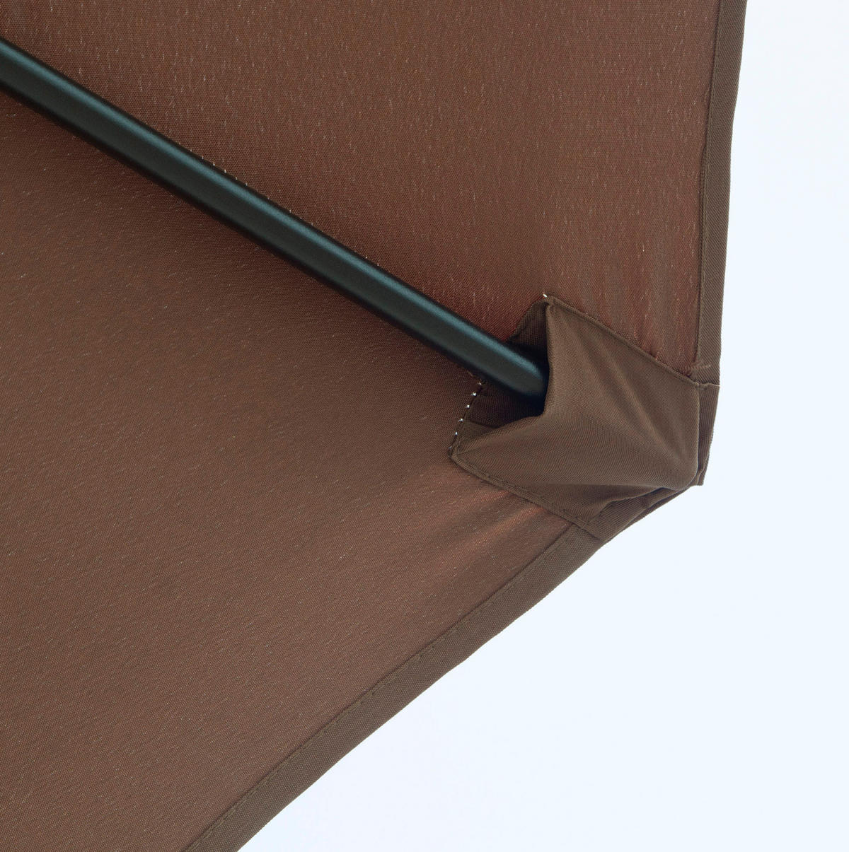 SONNENSCHIRM aus Stahl Ø2,95x2,5 m in Braun mit Handkurbel - Braun, Metall (295/295cm) - Modfu