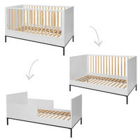 GITTERBETT 70/140 Lumi Weiß und Schwarz - Weiß, Holzwerkstoff (70/140cm) - Petits-meubles