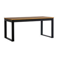 ESSTISCH LAMI 14 160-240/90/77 cm in Wotan Eiche / Schwarz Matt - Eiche Wotan/Schwarz, Holzwerkstoff (90/240/77cm) - Deine Möbel 24