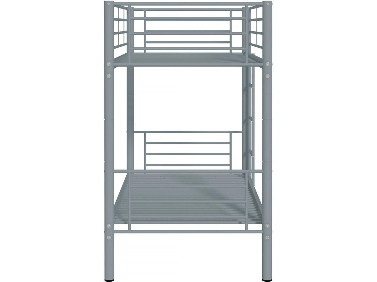 ETAGENBETT adam Grau - Grau, Metall (90/190cm) - Habitat Garten