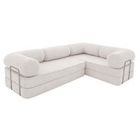 ECKSOFA Cord 300 x 200 cm Beige mit Schlaffunktion - Beige, Textil (300/200cm) - SURB