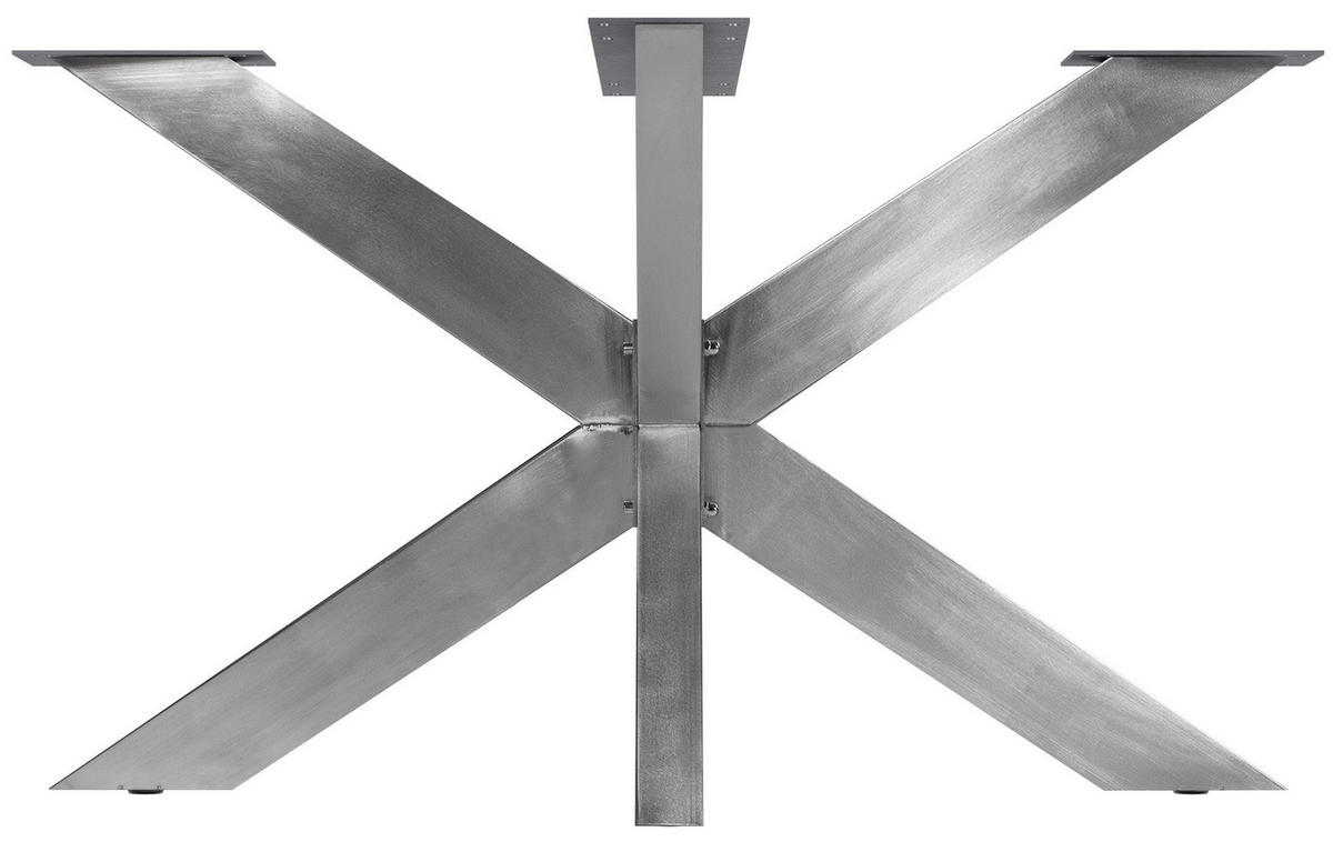 TISCHBEIN eckig 120/68/71 cm Edelstahl Edelstahl - Edelstahlfarben, Metall (120/71/68cm) - CLP