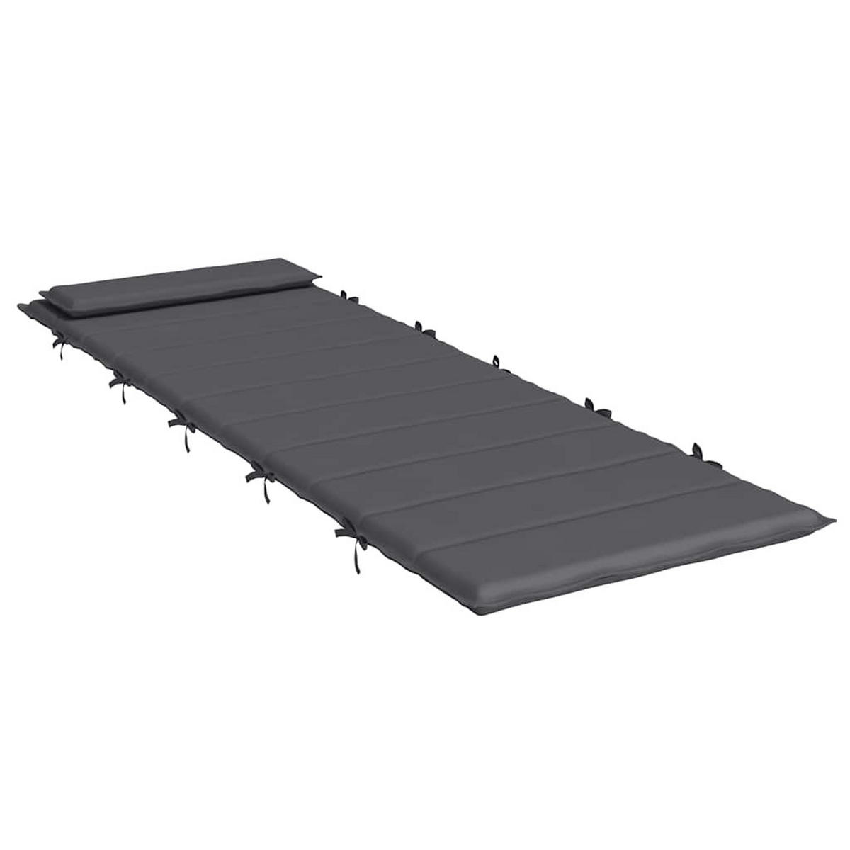 SONNENLIEGEN-AUFLAGE Anthrazit 180/60/4 Cm Oxford-Gewebe - Anthrazit, Textil (60/4/180cm) - vidaXL
