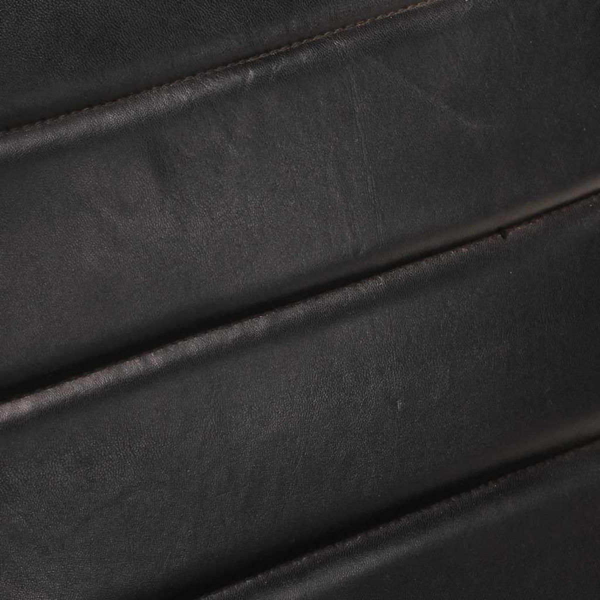 SESSEL Schwarz Echtleder - Schwarz, Leder (70/71/52cm) - vidaXL