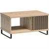 COUCHTISCH Caya mit Metallbeinen, 90x60 cm, Eiche Artisan - Schwarz/Eiche Artisan, Holzwerkstoff/Metall (58/90/37cm) - Beautysofa