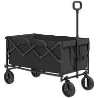 GARTENWAGEN DE-10371 klappbar, erweiterbar, 100 kg Schwarz - Schwarz, Metall (55/102/95cm) - ComfortXL