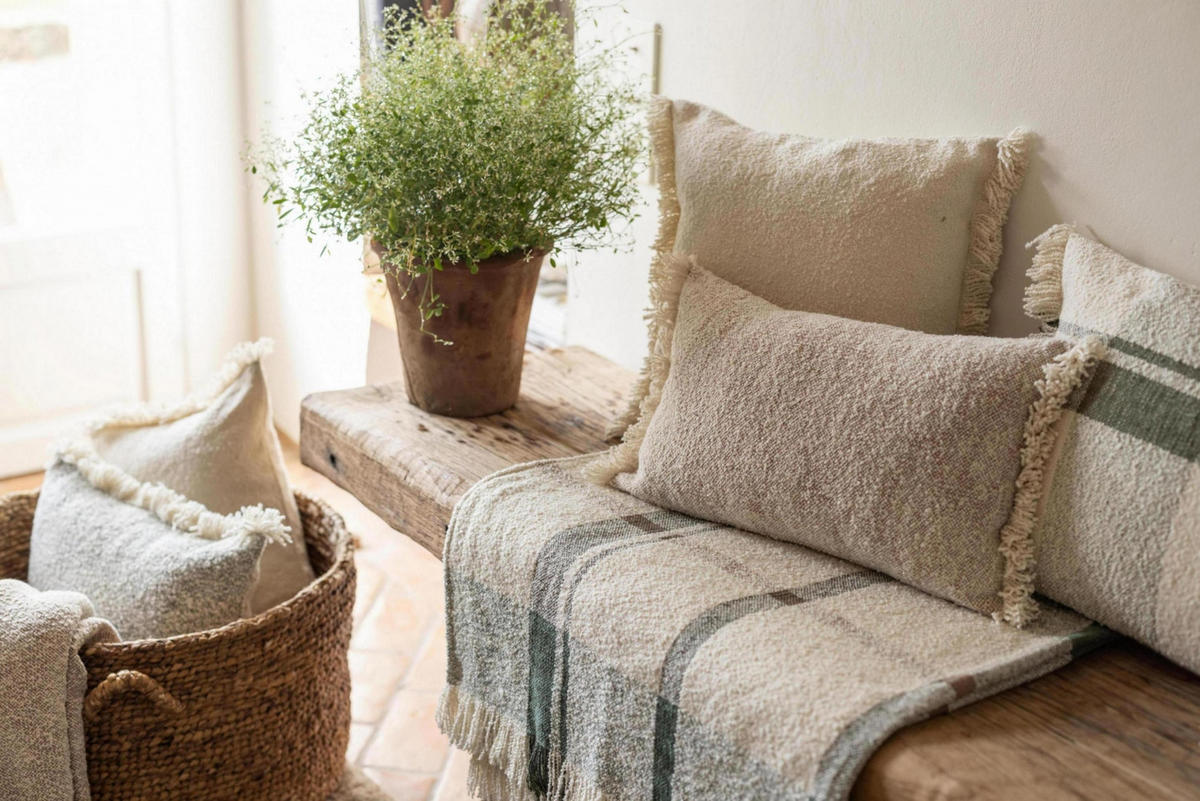 JACQUARD-DECKE Jane multico 130 x 160 cm - Waldgrün, Textil (130/160cm) - Vivaraise