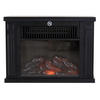 ELEKTROKAMIN Kaminofen 600/1200W Elektrischer Kamin Standkamin Flammeneffekt - Schwarz, Metall (17/25/34cm) - HOMCOM