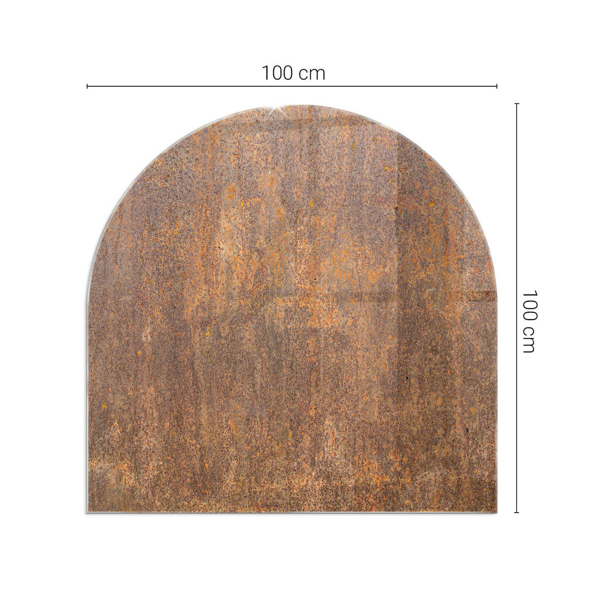 GLASPLATTE für Kamin 100x100 cm Braun - Braun, Glas (100/100/0.4cm) - ArtPrintCave