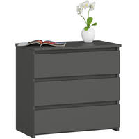 KOMMODE Graphit Grau 57/60/35 - Graphitfarben, Holzwerkstoff (60/57/35cm) - RAUMHIRSCH FURNITURE