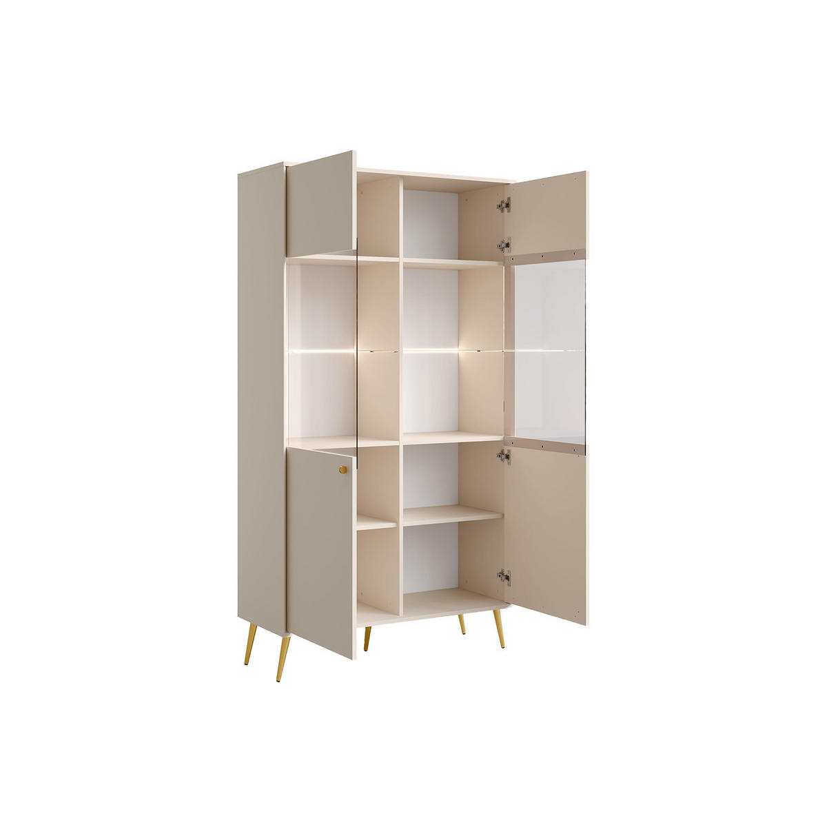 VITRINE Socci - Beige, Holzwerkstoff (41/106/191cm) - Fedve