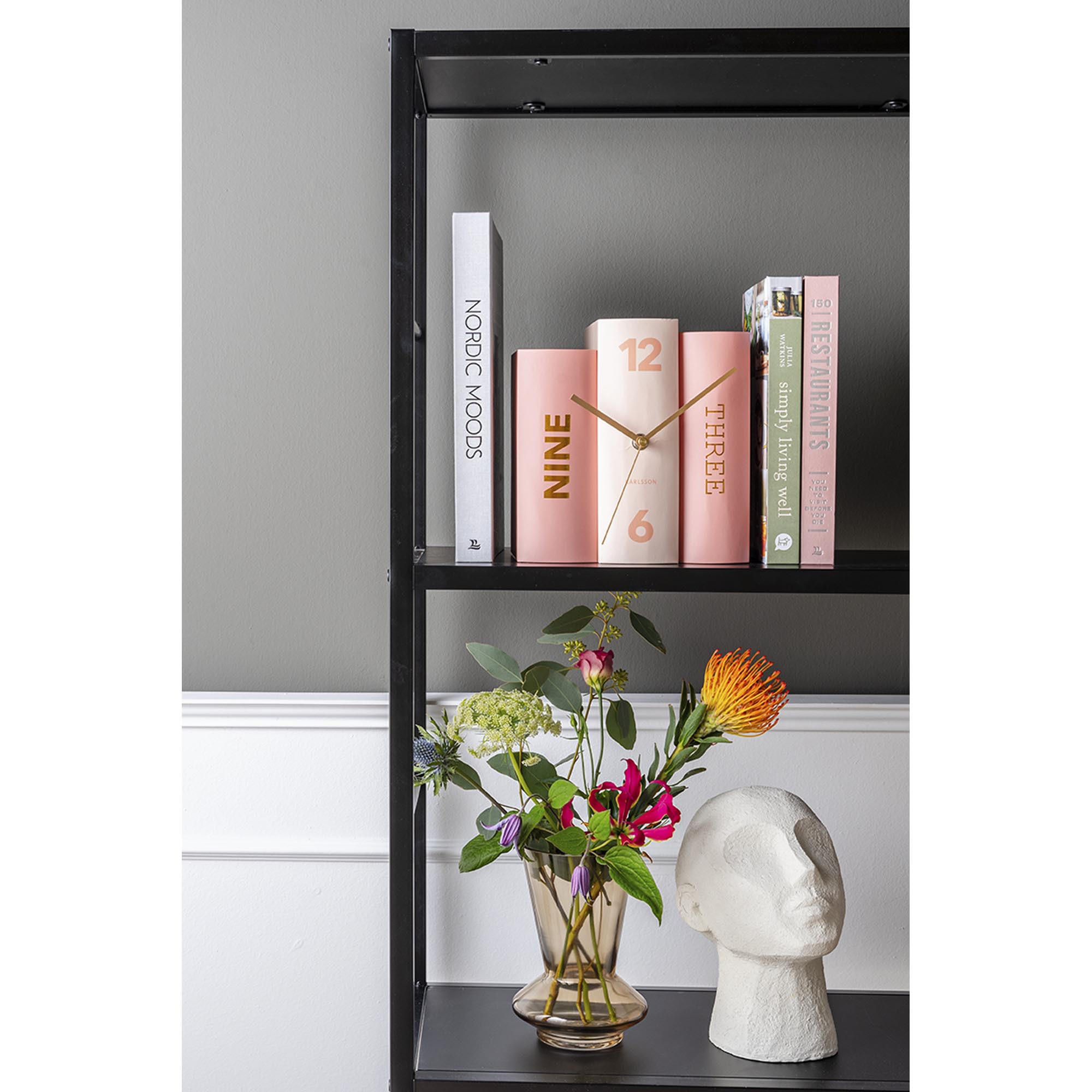 TISCHUHR Book 15/20/20 cm - Pink, Papier (20/20/15cm) - Karlsson