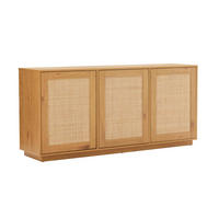 TV-MÖBEL, helles Holz - Braun, Holz (160/74/40cm) - Oviala