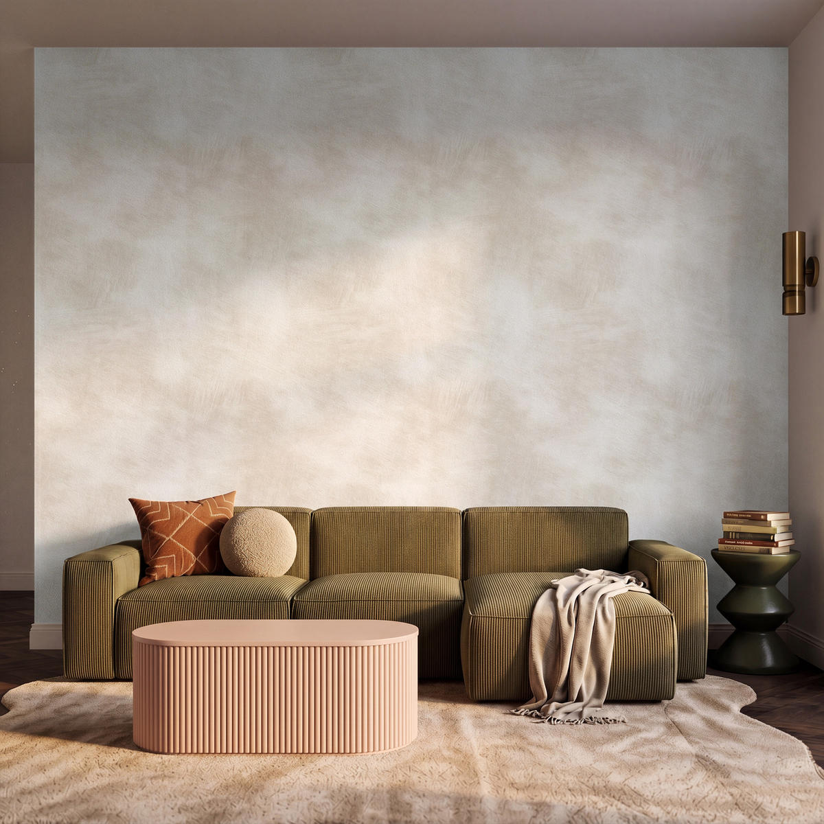 TAPETE - Dezent - Textur - Beige - 300x240 cm - Creme, Papier (300/240cm) - OnlyWow