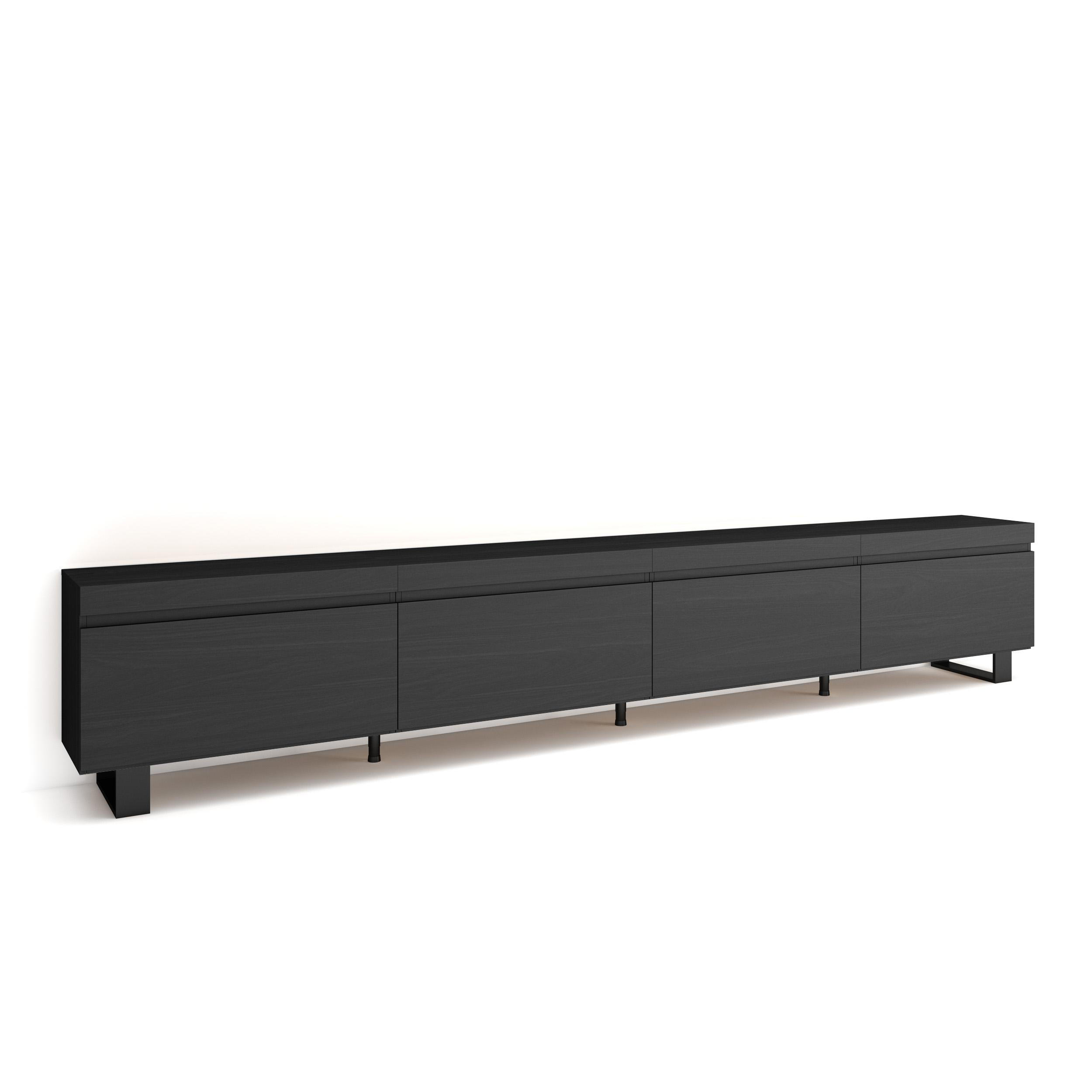 Skraut Home Lowboard, Schwarz 320x57x35 cm