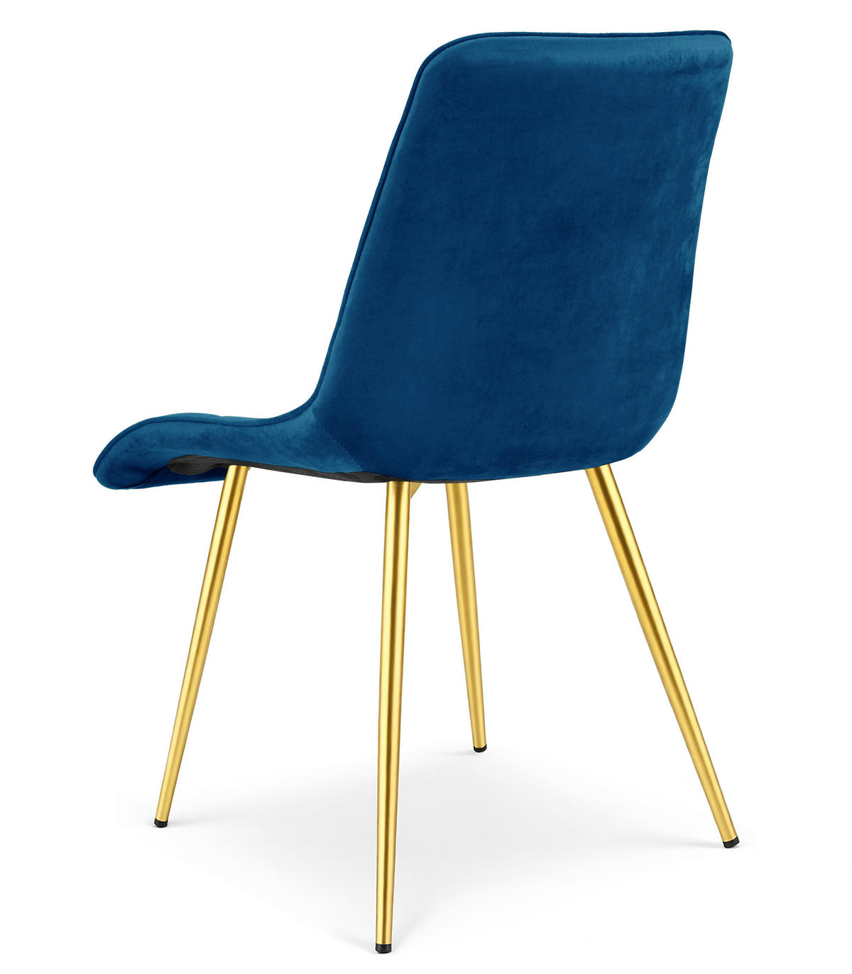 STUHL Granat 49x60 cm SPLIT Samtbezug - Blau, Metall (49/56/60cm)