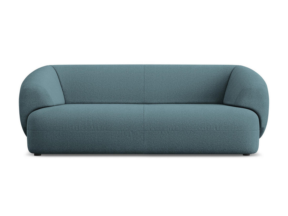 3-SITZER SOFA Bouclé Stoff Blau - Blau/Blaugrau, Kunststoff/Textil (212/81/98cm) - Makamii