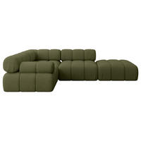 ECKSOFA modulares Sofa Felto-L1 - 285x190x70 cm Grün Bouclé - Grün, Holzwerkstoff/Textil (285/190cm) - ALTDECOR