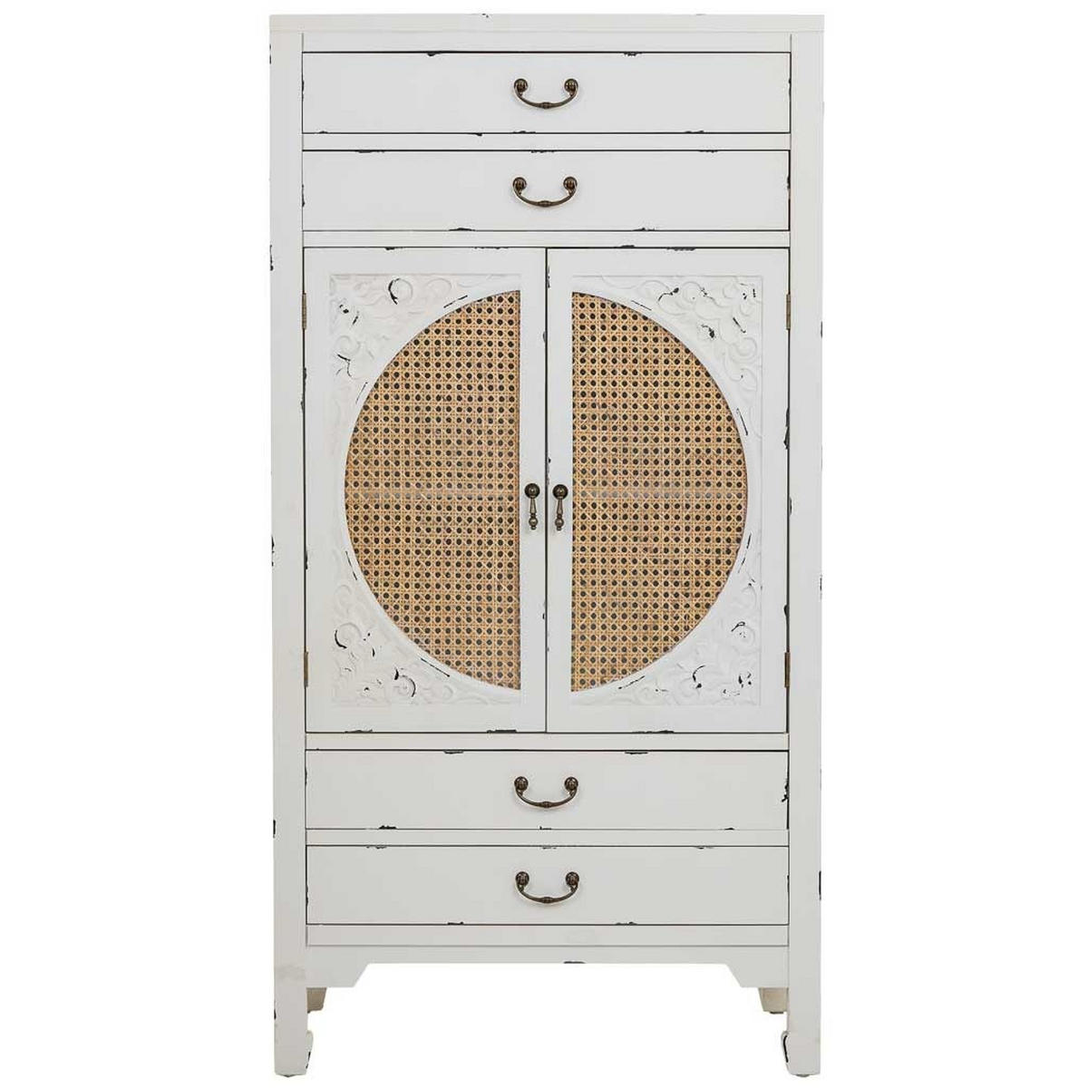 SCHRANK aus Holz, weiß, 70x40x135cm - Weiß, Holz (70/135/40cm) - Wanderlust