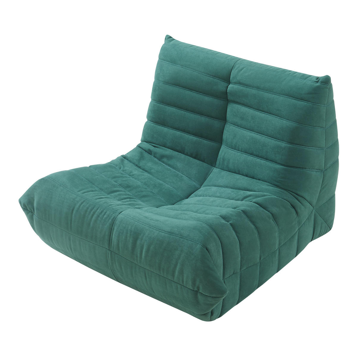 BODENSESSEL Kodsø - Grün, Textil (90/75/100cm) - [en.casa]