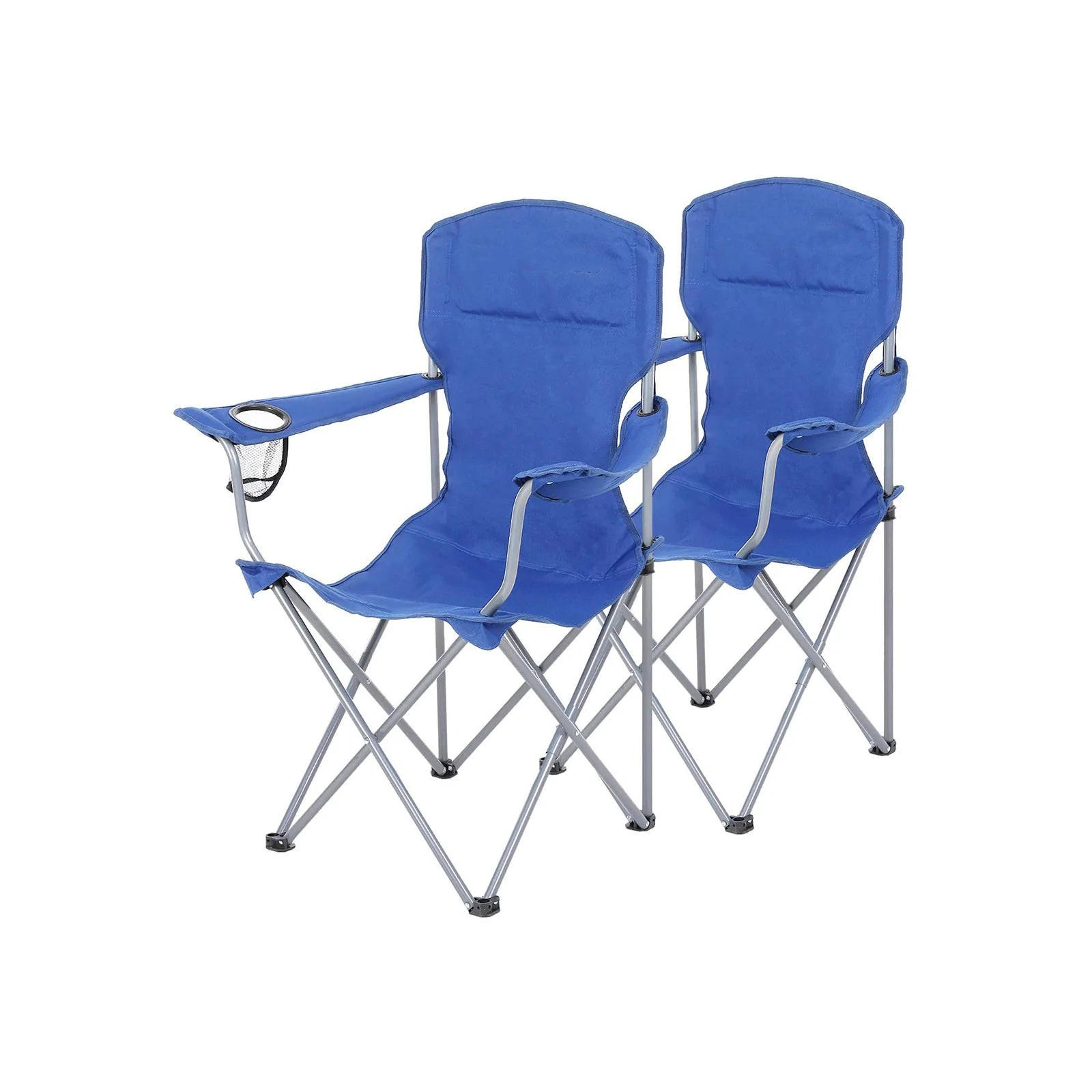 CAMPINGSTUHL KLAPPSTUHL 2ER-SET - Blau, Textil (51.5/96/76cm) - Hansiro
