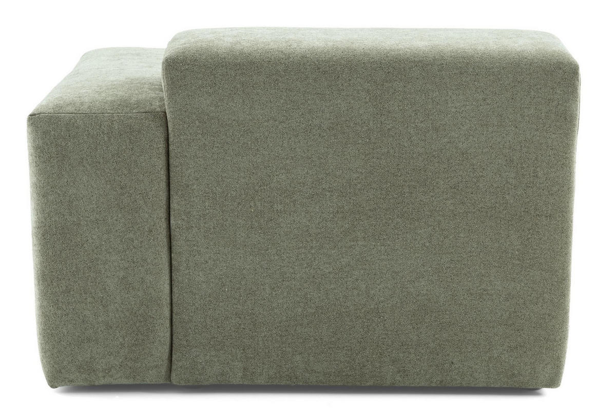 3-SITZER modulares Sofa HEAVEN SET 1 Links, Breite 255 cm Webstoff Grün - Schwarz/Grün, Holz/Kunststoff (255/71/102cm) - Muffo