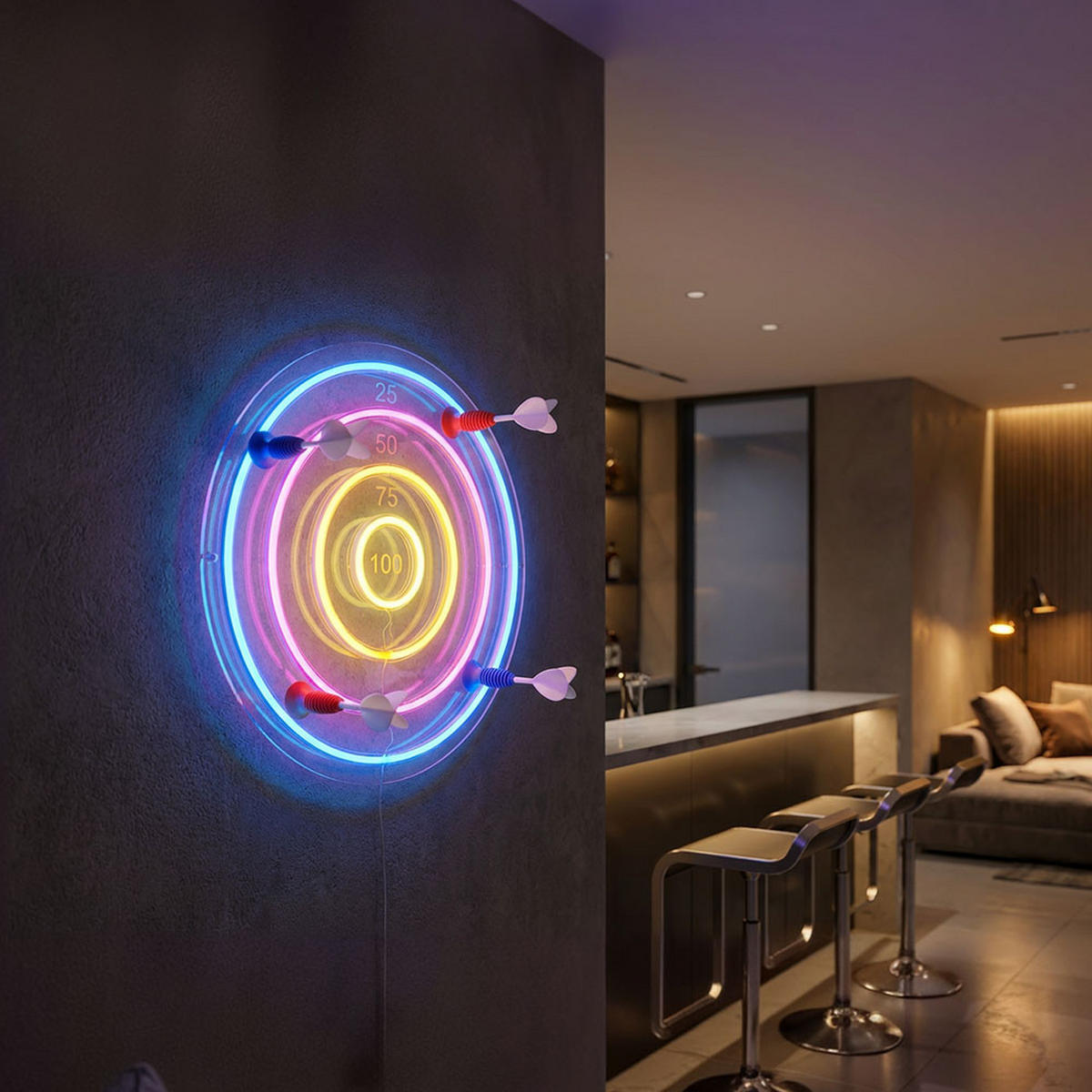 DEKOLEUCHTE DARTERI Kunststoff Klar LED - Klar, Kunststoff (1.6/46/46cm) - Globo Lighting