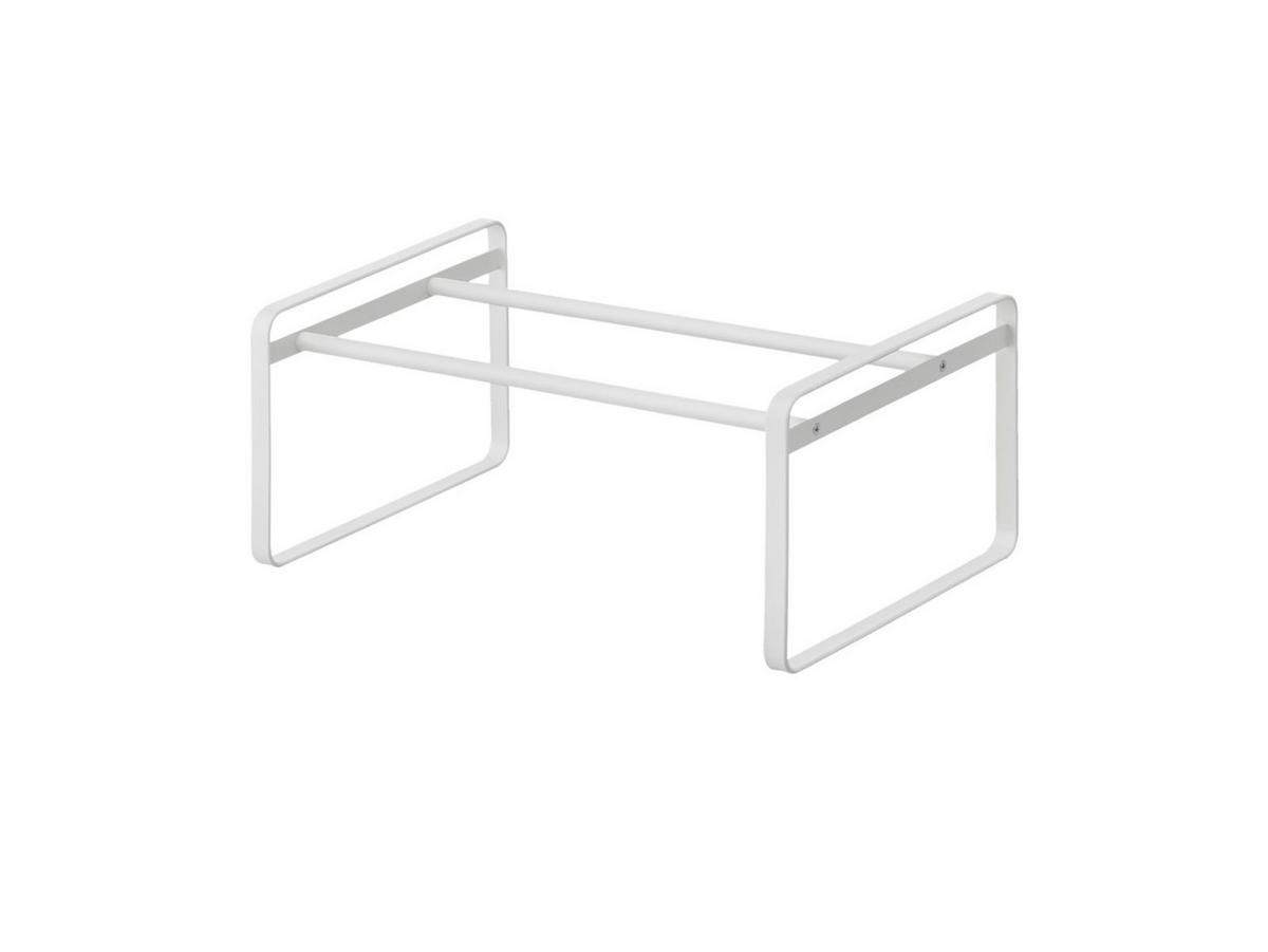 SCHUHREGAL Frame schwarz 40/17/25 cm ausziehbar bis 70cm - Weiß, Metall (40/25/17cm) - Yamazaki