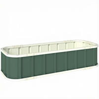 HOCHBEET Verzinkter-Stahl Kunststoff Grün 136/52/31 cm - Hellgrün, Metall (52/31/136cm) - Outsunny