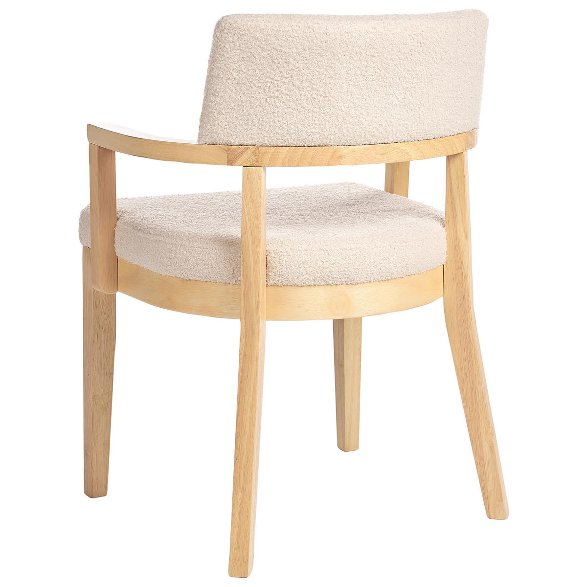 ESSZIMMERSTUHL 2er-Set Bouclé Hellbeige Dalbo - Beige, Textil (59/82/56cm) - Beliani
