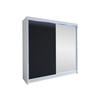 SCHWEBETÜRENSCHRANK Talin I, mit RGB LED Beleuchtung - Silberfarben/Multicolor, Holzwerkstoff/Metall (180/215/58cm) - MIRJAN24